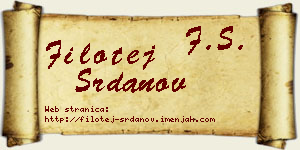 Filotej Srdanov vizit kartica